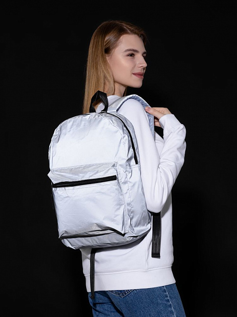 Городской рюкзак Manifest из светоотражающей ткани, серый с логотипом в Нефтекамске заказать по выгодной цене в кибермаркете AvroraStore