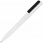 Ручка шариковая Split Neon, белая с черным с логотипом в Нефтекамске заказать по выгодной цене в кибермаркете AvroraStore
