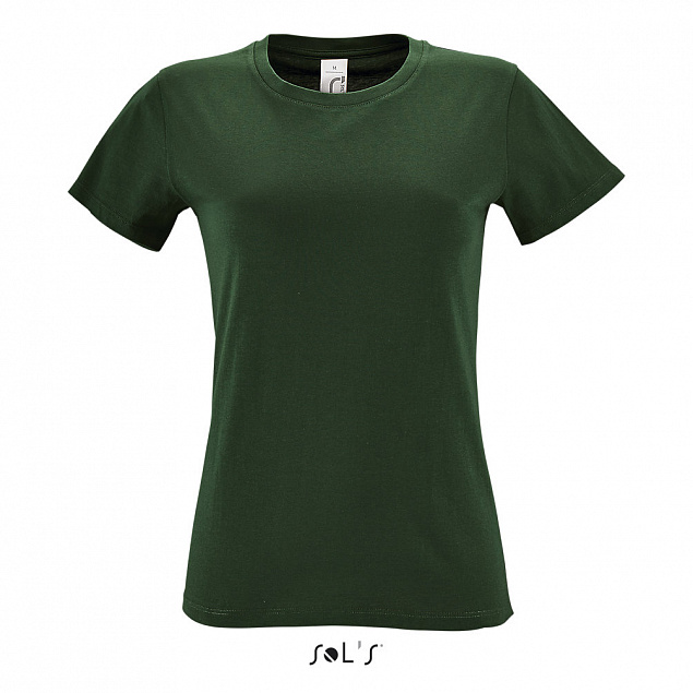Фуфайка (футболка) REGENT женская,Темно-зеленый L с логотипом в Нефтекамске заказать по выгодной цене в кибермаркете AvroraStore