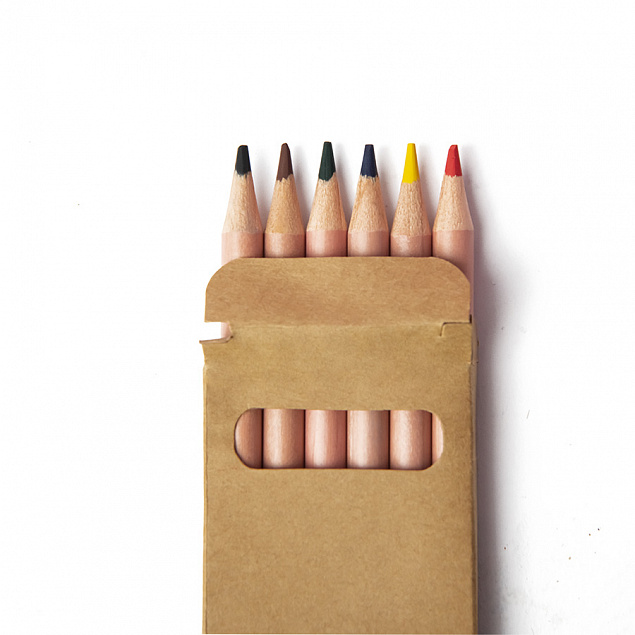 агаНабор цветных карандашей мини TINY,6 цветов с логотипом в Нефтекамске заказать по выгодной цене в кибермаркете AvroraStore