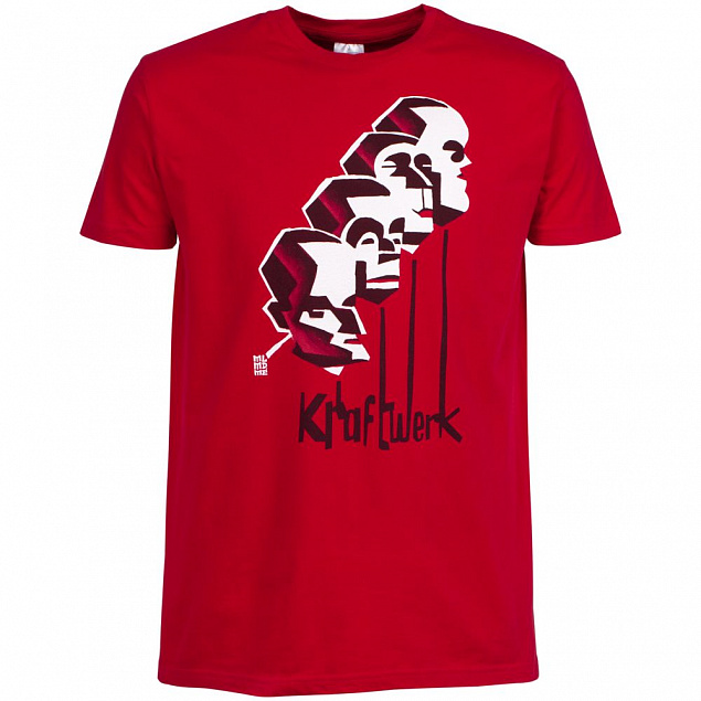 Футболка «Меламед. Kraftwerk», красная с логотипом в Нефтекамске заказать по выгодной цене в кибермаркете AvroraStore