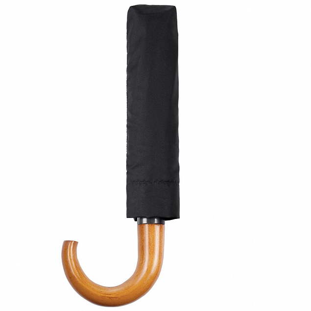 Складной зонт Unit Classic, черный с логотипом в Нефтекамске заказать по выгодной цене в кибермаркете AvroraStore
