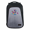 Рюкзак Stile c USB разъемом, серый/серый с логотипом в Нефтекамске заказать по выгодной цене в кибермаркете AvroraStore