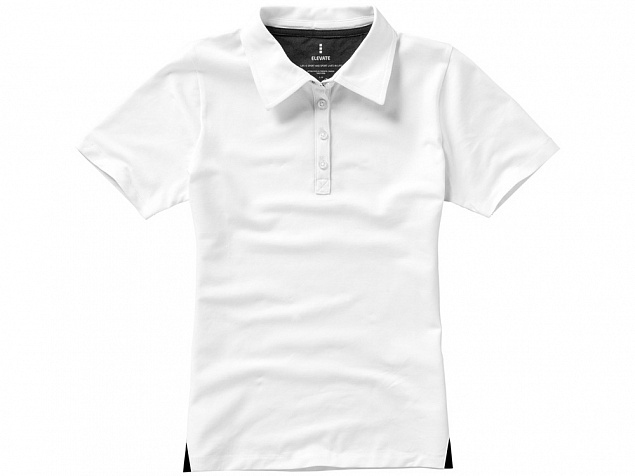Рубашка поло Markham женская, белый/антрацит с логотипом в Нефтекамске заказать по выгодной цене в кибермаркете AvroraStore