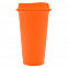 Стакан с крышкой Color Cap, оранжевый с логотипом в Нефтекамске заказать по выгодной цене в кибермаркете AvroraStore