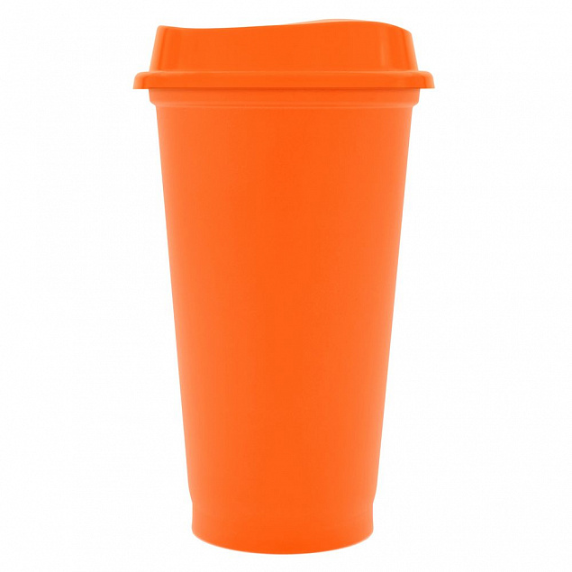 Стакан с крышкой Color Cap, оранжевый с логотипом в Нефтекамске заказать по выгодной цене в кибермаркете AvroraStore
