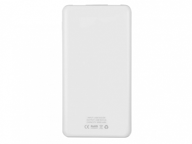 Портативное зарядное устройство «Blank» с USB Type-C, 5000 mAh с логотипом в Нефтекамске заказать по выгодной цене в кибермаркете AvroraStore