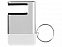 Подставка-брелок для мобильного телефона GoGo, серебристый/белый с логотипом в Нефтекамске заказать по выгодной цене в кибермаркете AvroraStore