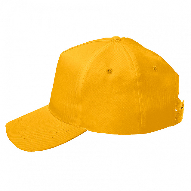 Бейсболка "Fortuna", 5 клиньев, застежка на липучке, желтый, 100% полиэстер, плотность 140 г/м2 с логотипом в Нефтекамске заказать по выгодной цене в кибермаркете AvroraStore