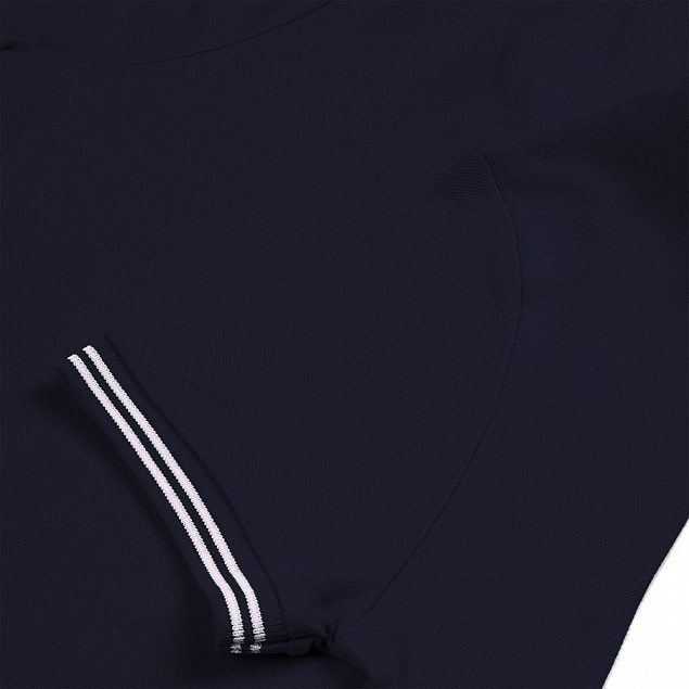 Рубашка поло женская Virma Stripes Lady, темно-синяя с логотипом в Нефтекамске заказать по выгодной цене в кибермаркете AvroraStore