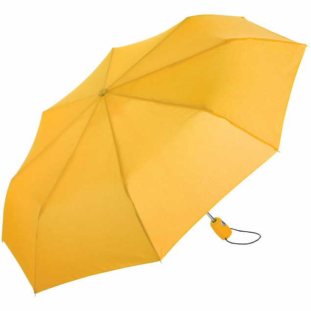 Зонт складной AOC, желтый с логотипом в Нефтекамске заказать по выгодной цене в кибермаркете AvroraStore