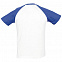 Футболка мужская двухцветная FUNKY 150, белая с ярко-синим с логотипом в Нефтекамске заказать по выгодной цене в кибермаркете AvroraStore