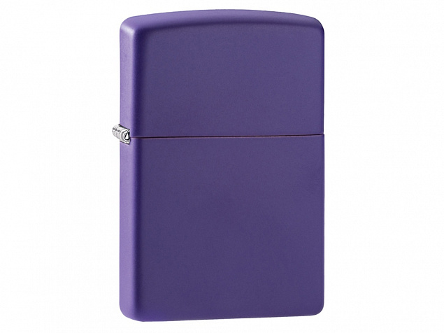 Зажигалка ZIPPO Classic с покрытием Purple Matte с логотипом в Нефтекамске заказать по выгодной цене в кибермаркете AvroraStore