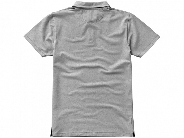 Рубашка поло Markham мужская, серый меланж/антрацит с логотипом в Нефтекамске заказать по выгодной цене в кибермаркете AvroraStore