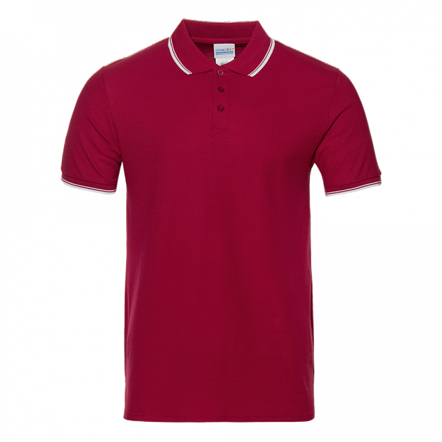 Рубашка поло StanTrophy Бордовый с логотипом в Нефтекамске заказать по выгодной цене в кибермаркете AvroraStore