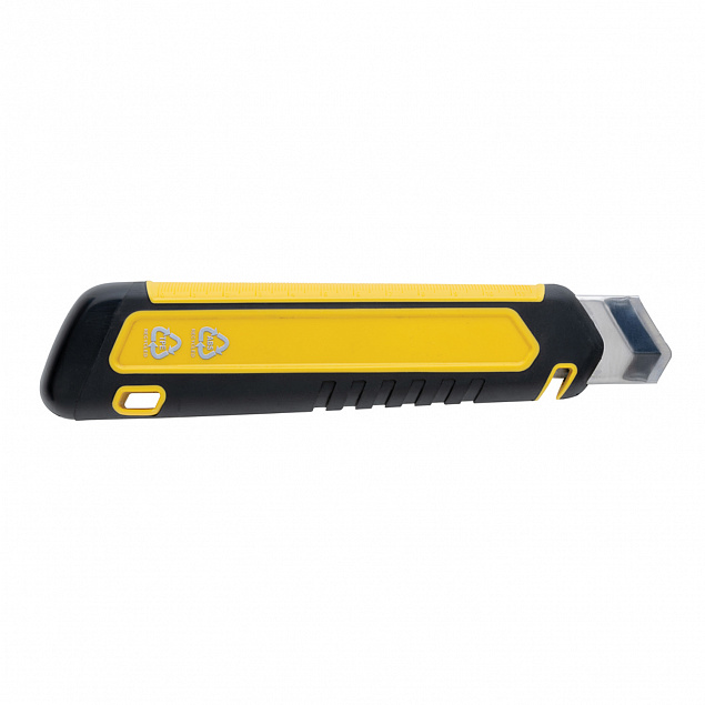 Строительный нож из переработанного пластика RCS с линейкой на корпусе с логотипом в Нефтекамске заказать по выгодной цене в кибермаркете AvroraStore
