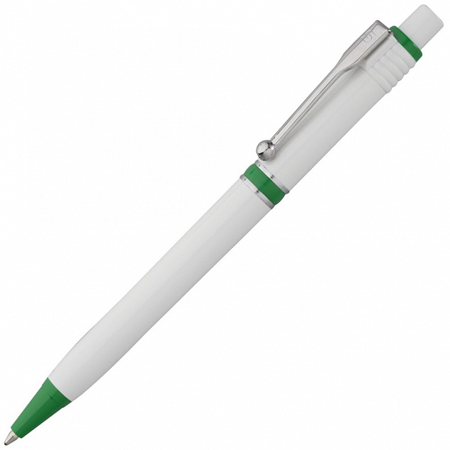 Ручка шариковая Raja, зеленая с логотипом в Нефтекамске заказать по выгодной цене в кибермаркете AvroraStore
