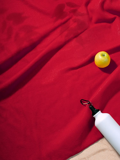 Флисовый плед Warm&Peace, красный с логотипом в Нефтекамске заказать по выгодной цене в кибермаркете AvroraStore