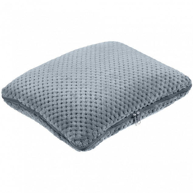 Плед-подушка Dreamscape, серый с логотипом в Нефтекамске заказать по выгодной цене в кибермаркете AvroraStore