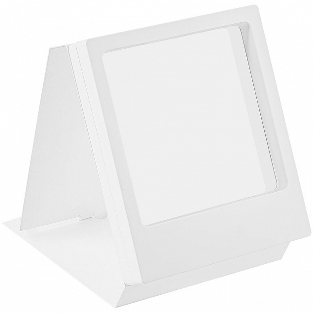 Рамка Transparent с шубером, белый с логотипом в Нефтекамске заказать по выгодной цене в кибермаркете AvroraStore