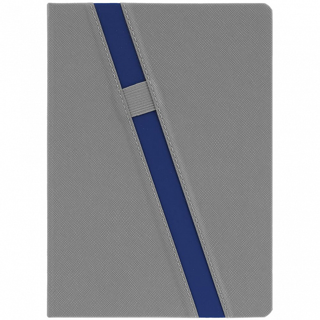 Ежедневник Rubikon, недатированный серо-синий с логотипом в Нефтекамске заказать по выгодной цене в кибермаркете AvroraStore