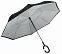 Реверсивный зонт-трость FLIPPE, черный, светло-серый с логотипом в Нефтекамске заказать по выгодной цене в кибермаркете AvroraStore