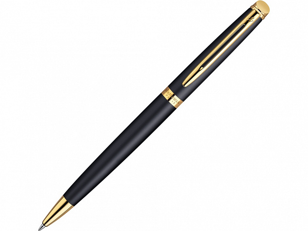 Ручка шариковая Waterman Hemisphere Matt Black GT M, черный матовый/золотистый с логотипом в Нефтекамске заказать по выгодной цене в кибермаркете AvroraStore