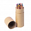 Набор цветных карандашей мини FLORA ,12 цветов с логотипом в Нефтекамске заказать по выгодной цене в кибермаркете AvroraStore