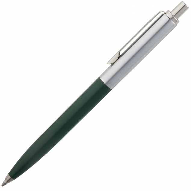 Ручка шариковая Popular, зеленая с логотипом в Нефтекамске заказать по выгодной цене в кибермаркете AvroraStore