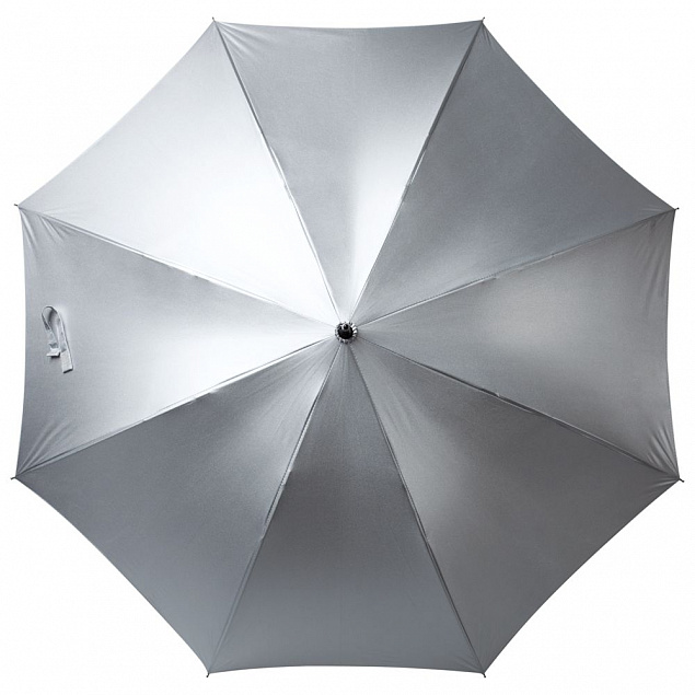 Зонт-трость Unit Wind, серебристый с логотипом в Нефтекамске заказать по выгодной цене в кибермаркете AvroraStore