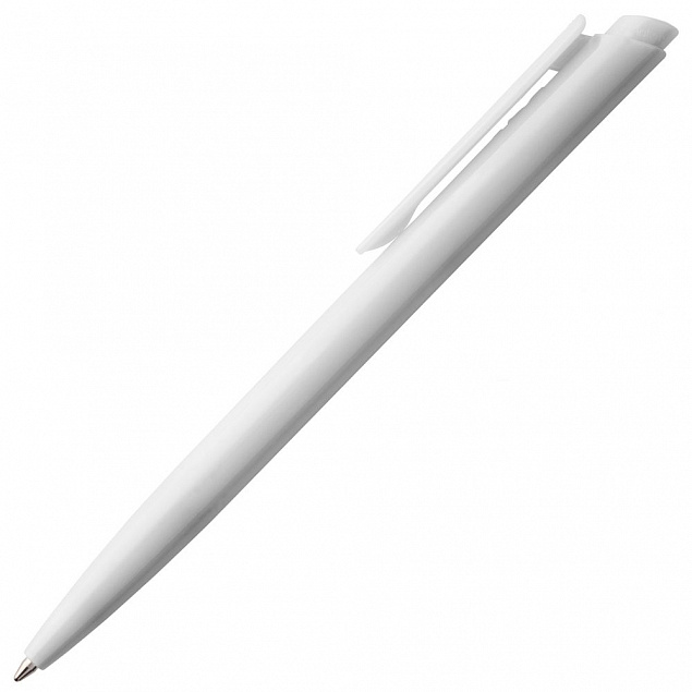 Ручка шариковая Senator Dart Polished, белая с логотипом в Нефтекамске заказать по выгодной цене в кибермаркете AvroraStore