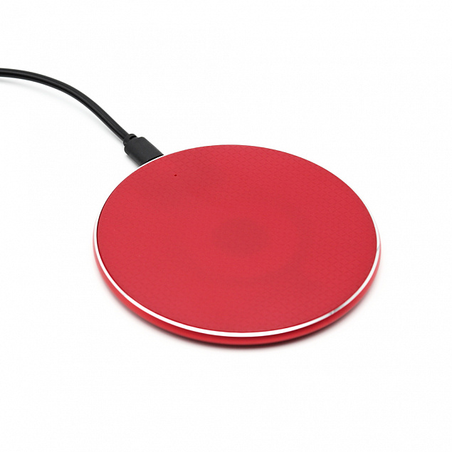 Беспроводное зарядное устройство Flappy, красный, красный с логотипом в Нефтекамске заказать по выгодной цене в кибермаркете AvroraStore