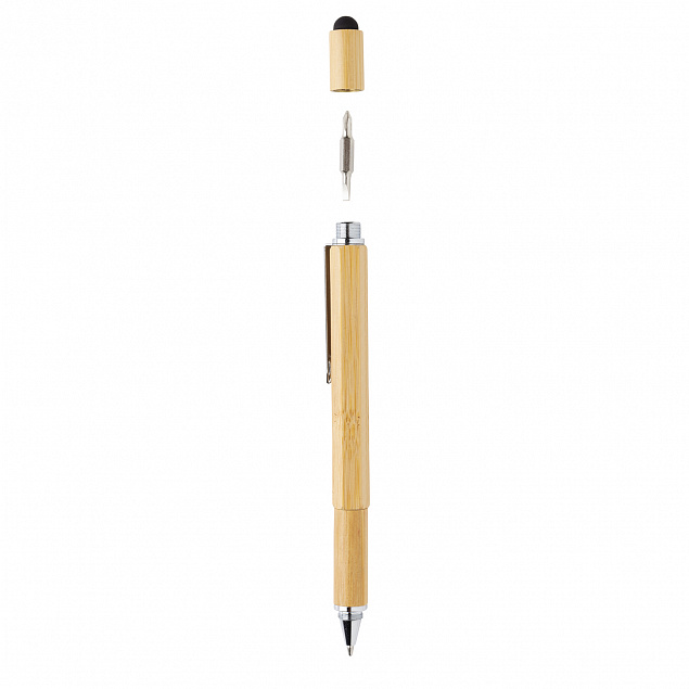 Многофункциональная ручка 5 в 1 Bamboo с логотипом в Нефтекамске заказать по выгодной цене в кибермаркете AvroraStore