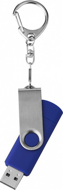 Флешка Double Twist 16 Гб синяя с логотипом в Нефтекамске заказать по выгодной цене в кибермаркете AvroraStore