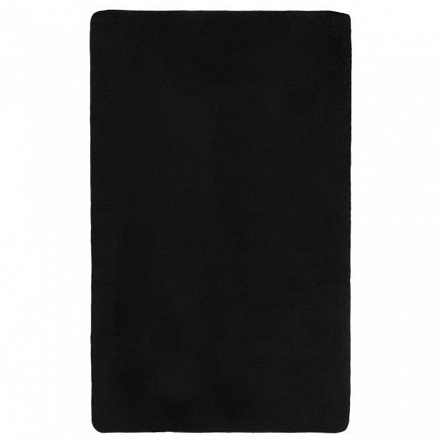 Флисовый плед Warm&Peace, черный с логотипом в Нефтекамске заказать по выгодной цене в кибермаркете AvroraStore