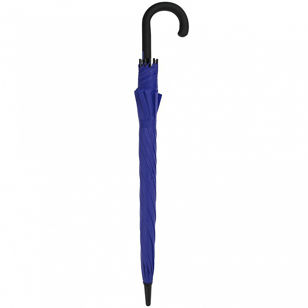 Зонт-трость с цветными спицами Bespoke, синий с логотипом в Нефтекамске заказать по выгодной цене в кибермаркете AvroraStore