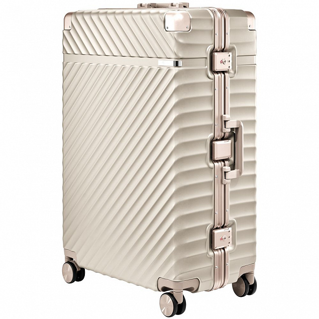 Чемодан Aluminum Frame PC Luggage V1, золотистый с логотипом в Нефтекамске заказать по выгодной цене в кибермаркете AvroraStore