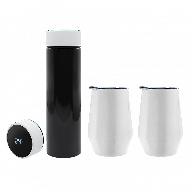Набор Hot Box duo E2B white (черный с белым) с логотипом в Нефтекамске заказать по выгодной цене в кибермаркете AvroraStore