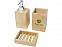 Набор из 3 аксессуаров из бамбука для ванной комнаты Hedon, natural с логотипом в Нефтекамске заказать по выгодной цене в кибермаркете AvroraStore
