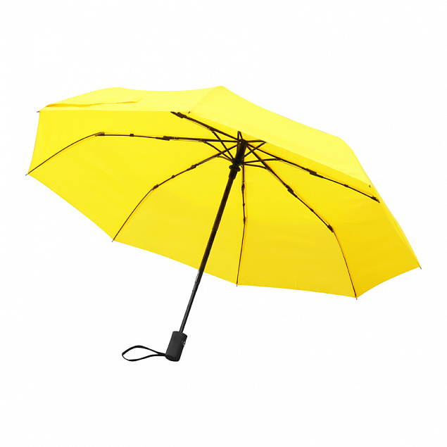 Автоматический противоштормовой зонт Vortex, желтый с логотипом в Нефтекамске заказать по выгодной цене в кибермаркете AvroraStore