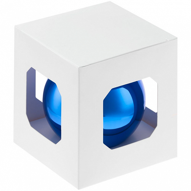 Елочный шар Finery Gloss, 8 см, глянцевый синий с логотипом в Нефтекамске заказать по выгодной цене в кибермаркете AvroraStore