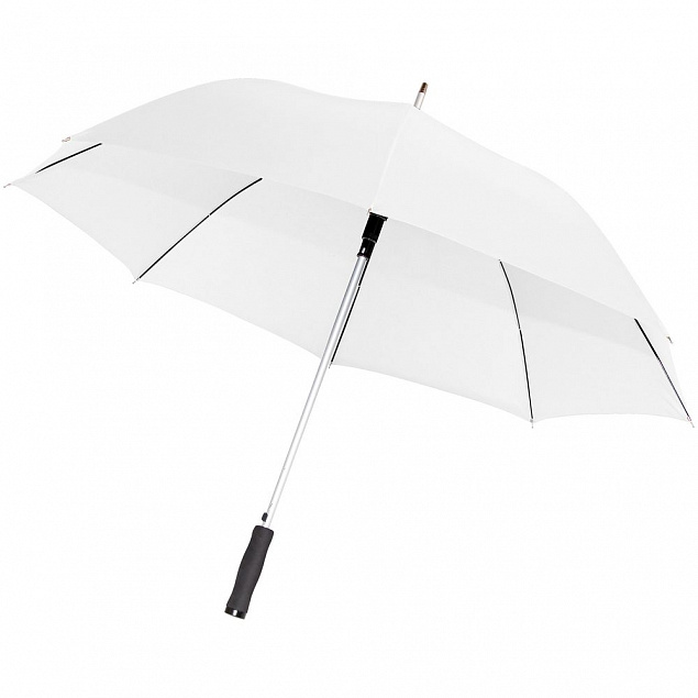 Зонт-трость Alu Golf AC, белый с логотипом в Нефтекамске заказать по выгодной цене в кибермаркете AvroraStore