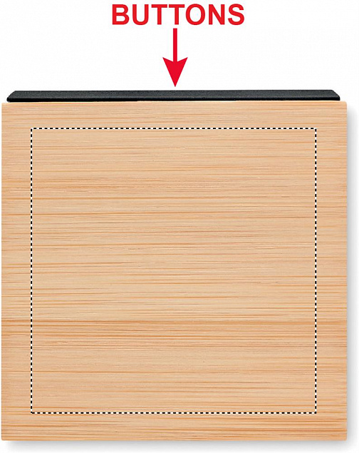 Будильник бамбук с ЖК экраном с логотипом в Нефтекамске заказать по выгодной цене в кибермаркете AvroraStore