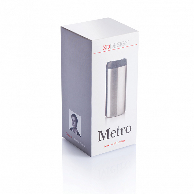 Термокружка Metro, 300 мл, серебряный с логотипом в Нефтекамске заказать по выгодной цене в кибермаркете AvroraStore