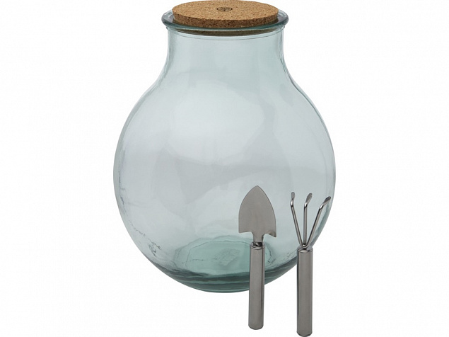 Tier Террариум из переработанного стекла с садовым набором , прозрачный с логотипом в Нефтекамске заказать по выгодной цене в кибермаркете AvroraStore
