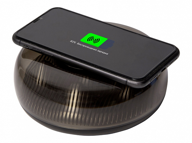 Ночник с беспроводной зарядкой «Ember», 15 Вт с логотипом в Нефтекамске заказать по выгодной цене в кибермаркете AvroraStore
