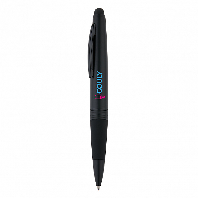 Ручка-стилус 2 в 1, черный с логотипом в Нефтекамске заказать по выгодной цене в кибермаркете AvroraStore