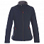 Куртка софтшелл женская TRIAL LADY, темно-синяя с логотипом в Нефтекамске заказать по выгодной цене в кибермаркете AvroraStore