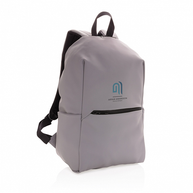 Рюкзак для ноутбука из гладкого полиуретана, 15.6" с логотипом в Нефтекамске заказать по выгодной цене в кибермаркете AvroraStore