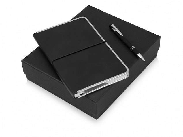 Подарочный набор «Silver Sway» с ручкой и блокнотом А5 с логотипом в Нефтекамске заказать по выгодной цене в кибермаркете AvroraStore